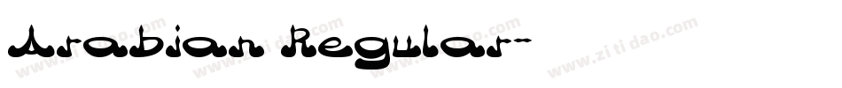 Arabian Regular字体转换